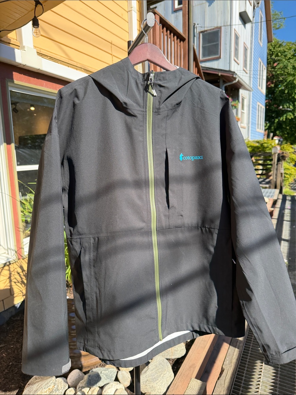 Cotopaxi Cielo Rain Jacket Black Waterproof Hooded Shell Men’s Large